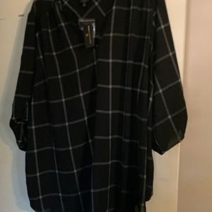 Worthington 5xl black and white blouse